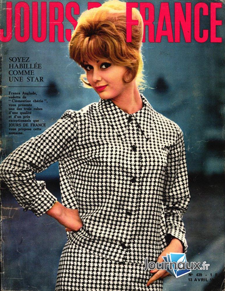 Jours de France du 13 Avril 1965  - France Anglade  n° 439 2025-01-08