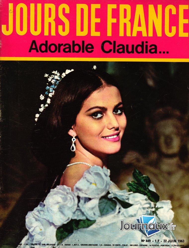 Jours de France du 22 Juin 1963 - Adorable Claudia  n° 449 2025-01-11