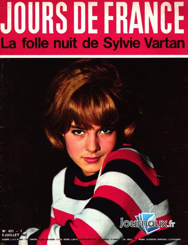 Jours de France du 6 Juillet 1963 - Sylvie Vartan  n° 451 2025-01-11