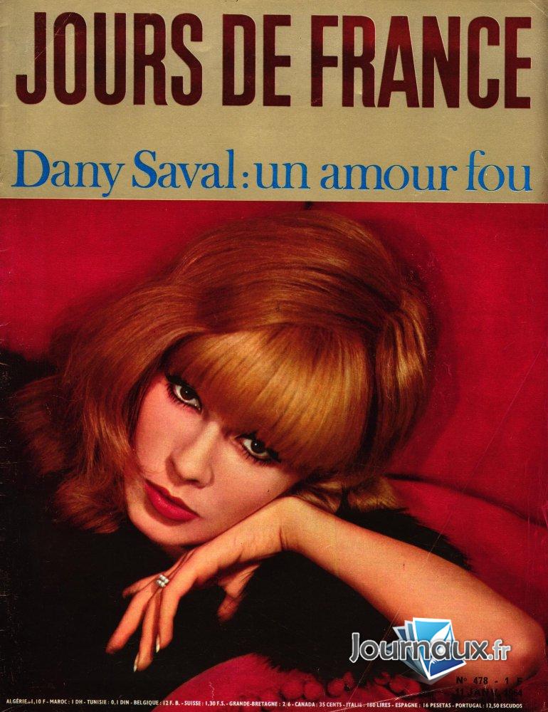 Jours de France du 11 Janvier 1964 - Dany Saval : un amour fou  n° 478 2024-12-12
