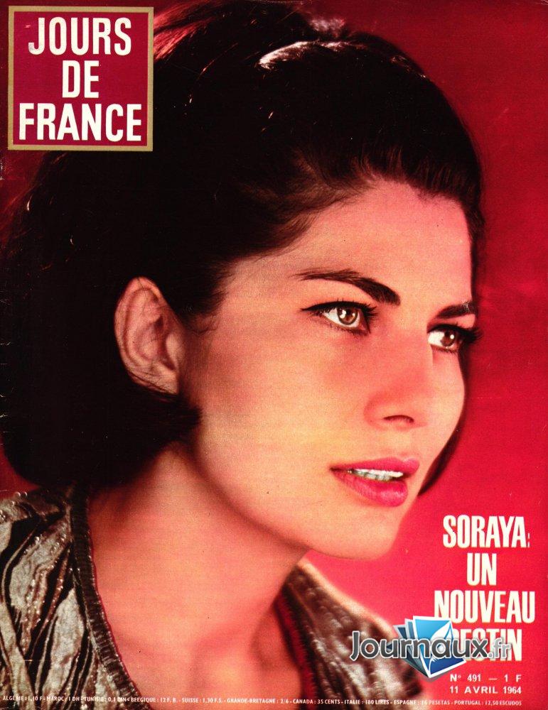 Jours de France du 11 Avril 1964 - Soraya un nouveau destin  n° 491 2025-03-06