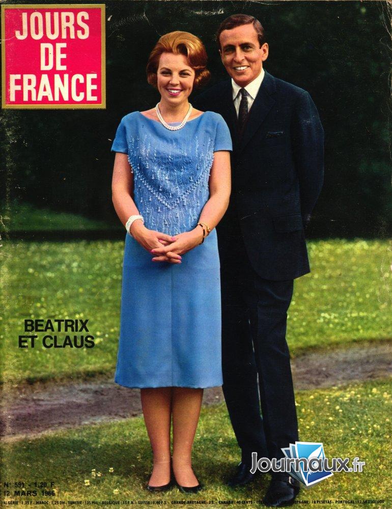Jours de France du 12 Mars 1966 - Beatrix et Claus  n° 591 2024-11-28