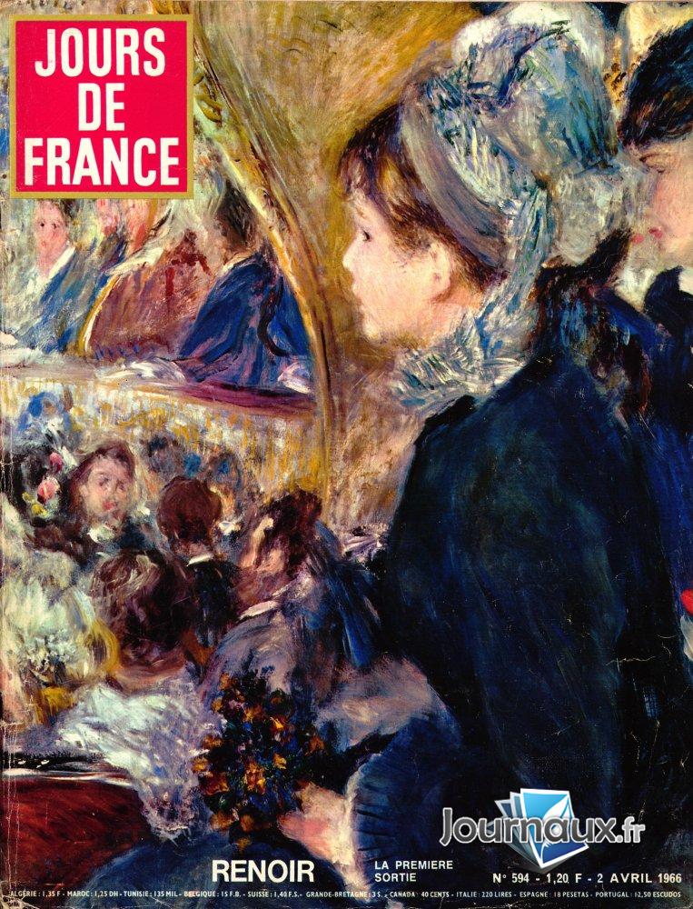 Jours de France du 2 Avril 1966 - Renoir  n° 594 2024-11-27