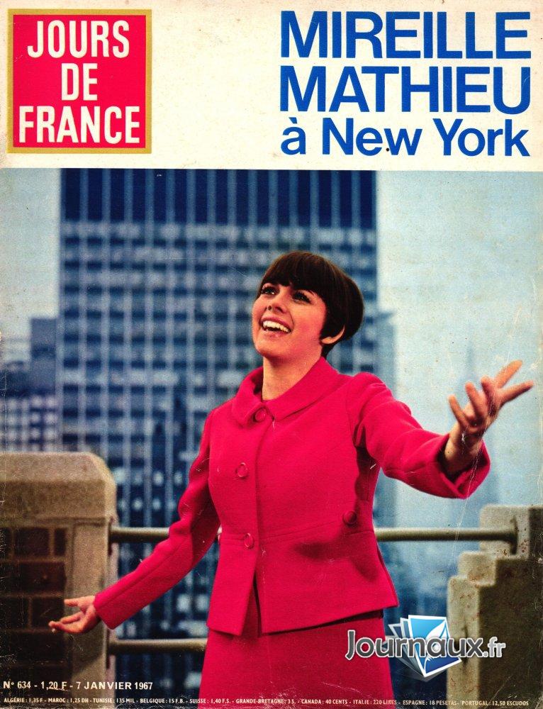 Jours de France du 7 Janvier 1967 - Mireille Mathieu  n° 634 2024-12-27