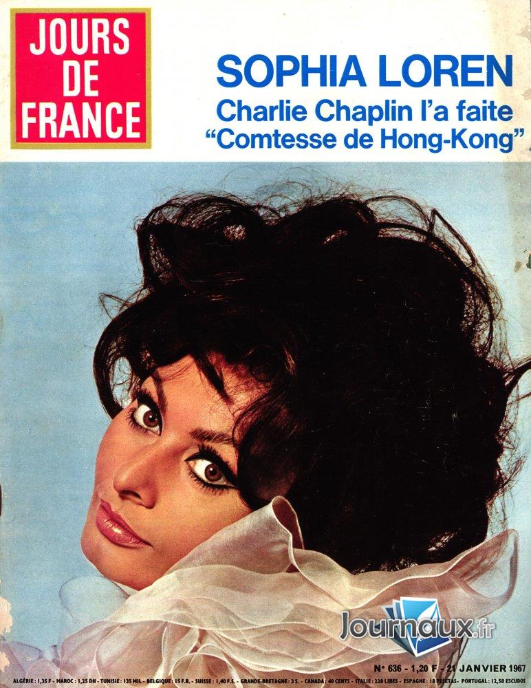 Jours de France du 21 Janvier 1967 - Sophia Loren  n° 636 2024-12-25