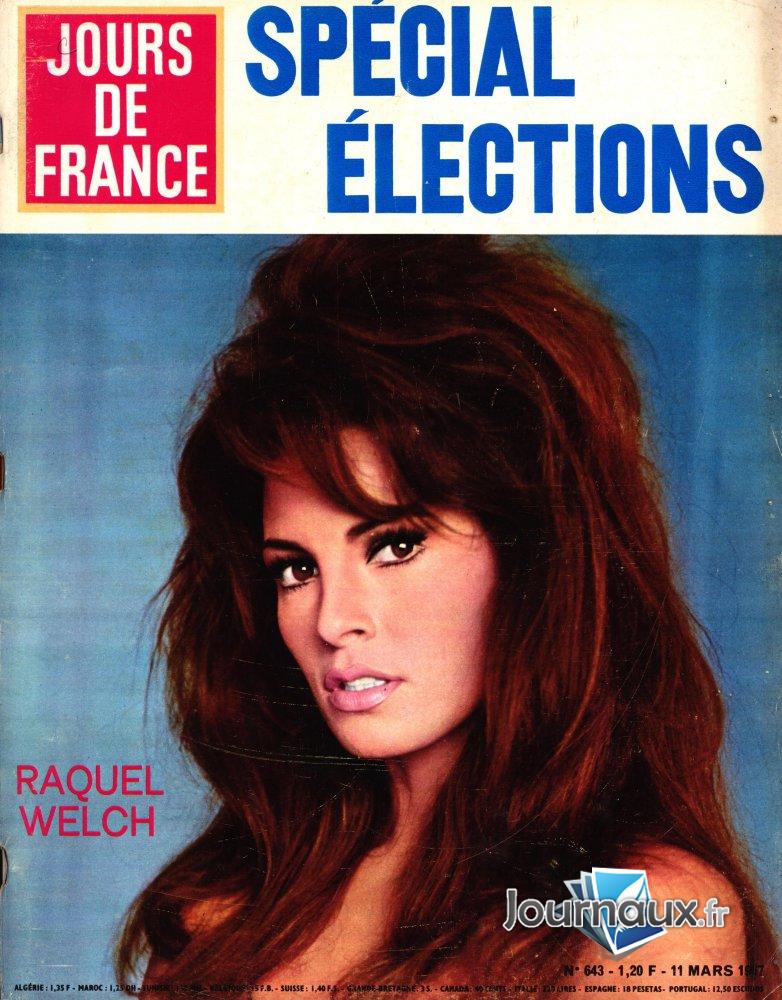 Jours de France du 11 Mars 1967 - Raquel Welch  n° 643 2025-03-06