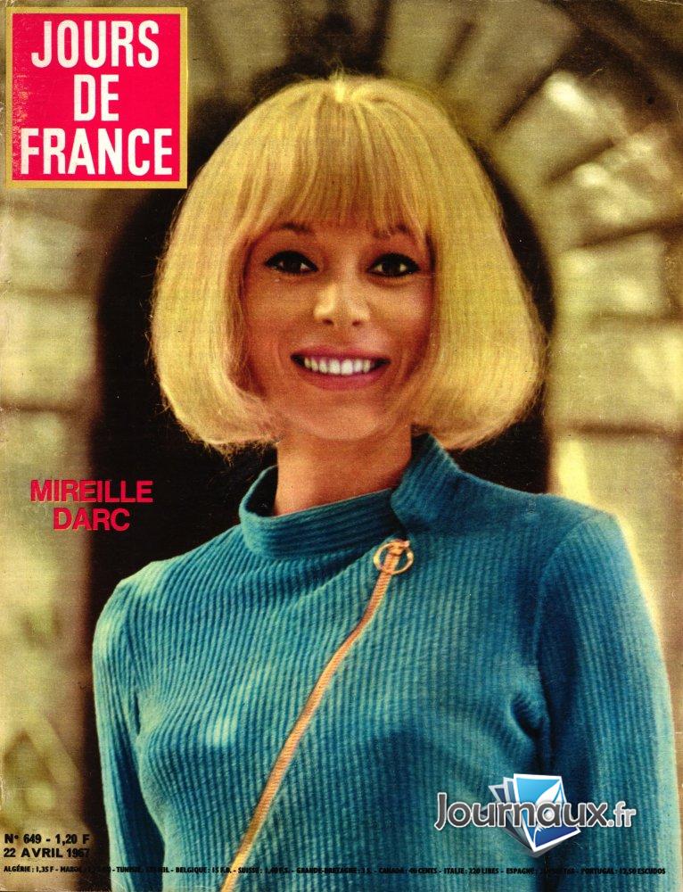 Jours de France du 22 Avril 1967 - Mireille Darc n° 649 2024-12-30