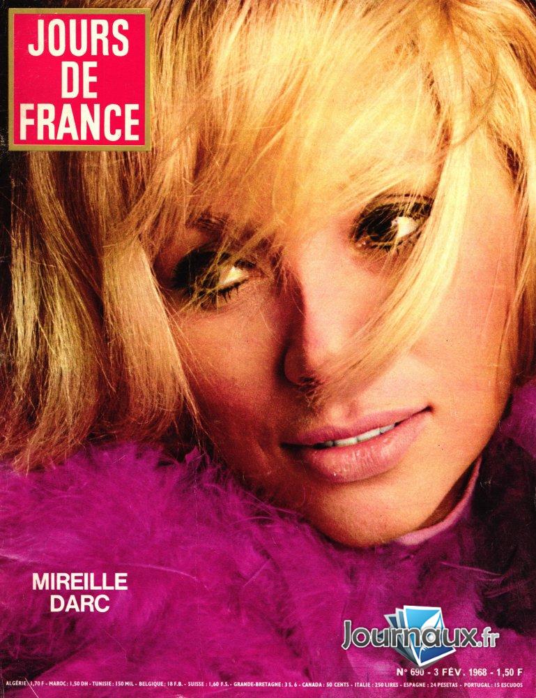 Jours de France du 3 Février 1968 - Mireille Darc  n° 690 2025-02-24
