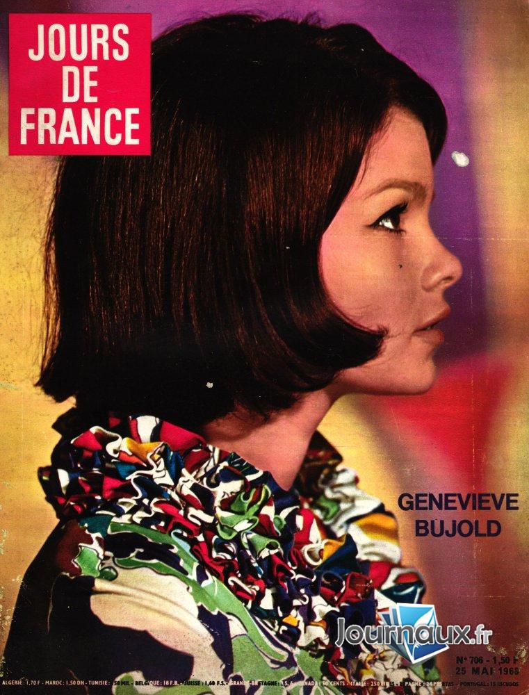 Jours de France du 25 Mai 1968  - Geneviève Bujold  n° 706 2025-02-27