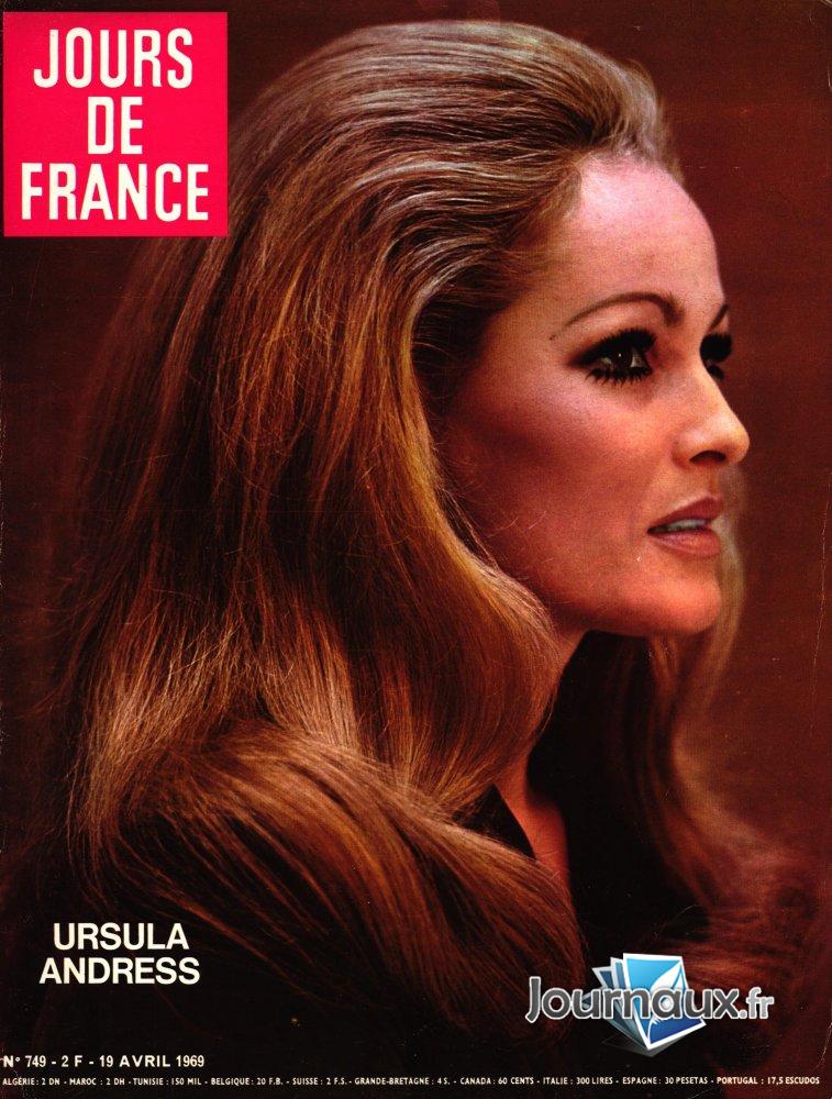 Jours de France du 19 Avril 1969 - Ursula Andress n° 749 2025-04-04