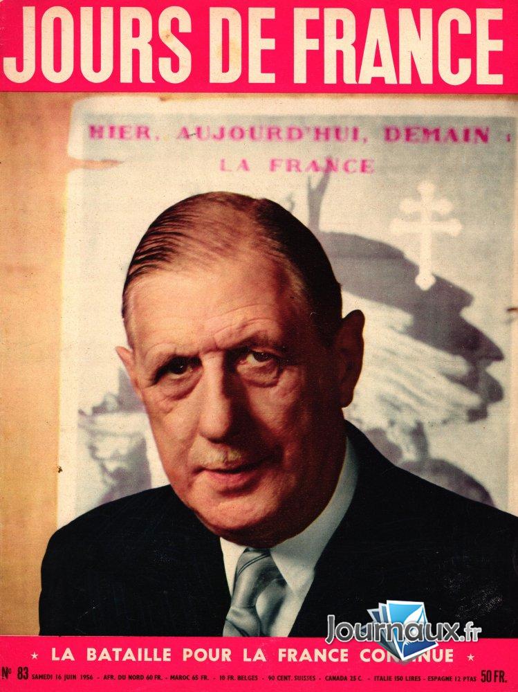 Jours de France du 16 Juin 1956 - La bataille pour la France continue  n° 83 2024-12-25