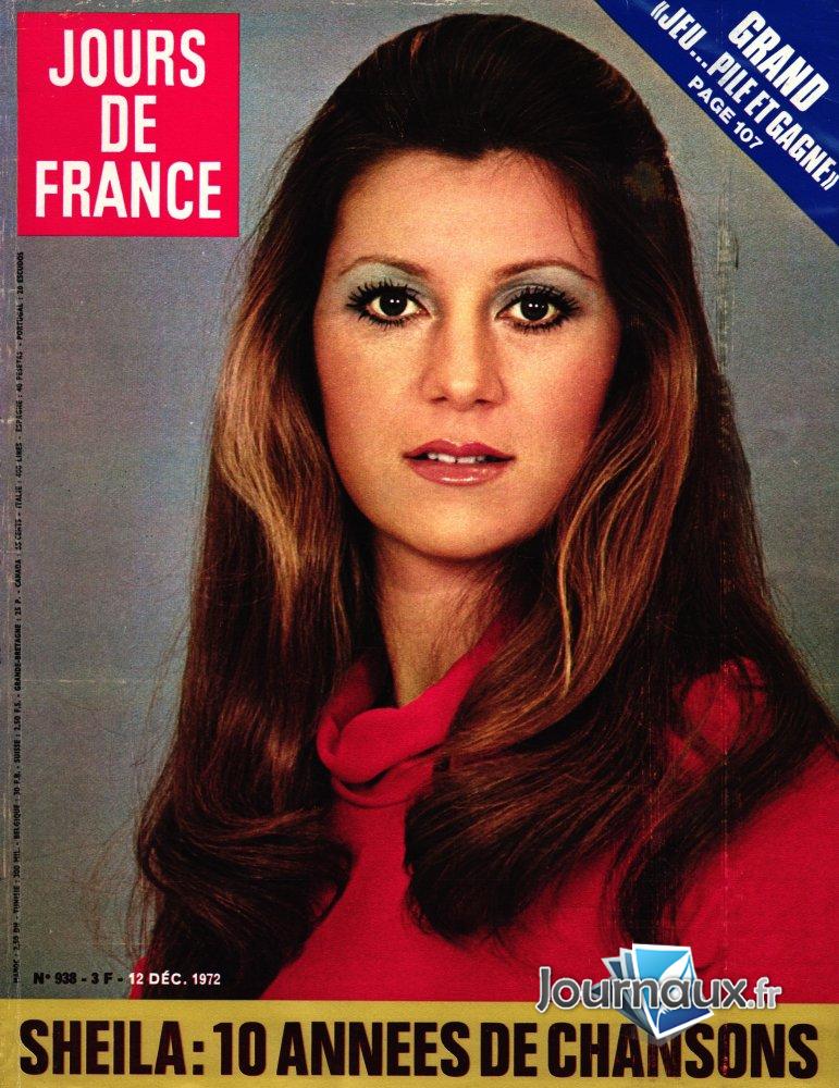 Jours de France du 12 Décembre 1972 - Sheila : 10 années de chansons  n° 938 2025-04-04