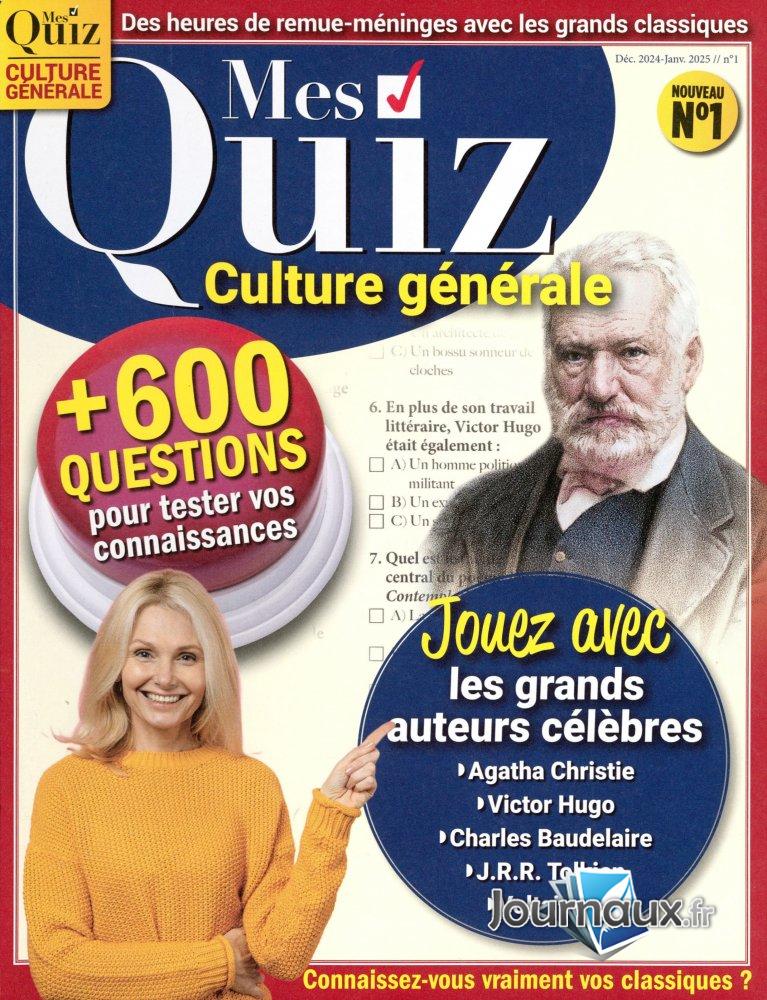 Mes Quiz Culture Générale n° 1 2024-12-24