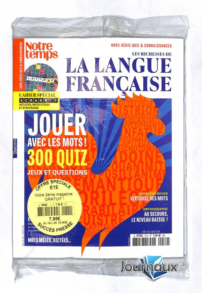 OFFRE SPECIAL ETE - Notre Temps Quizz n° 1 2025-07-04