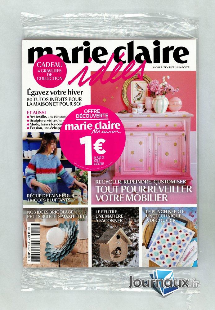 OFFRE DECOUVERTE: Marie Claire Idées + Marie Claire Maison n° 172 2025-12-27