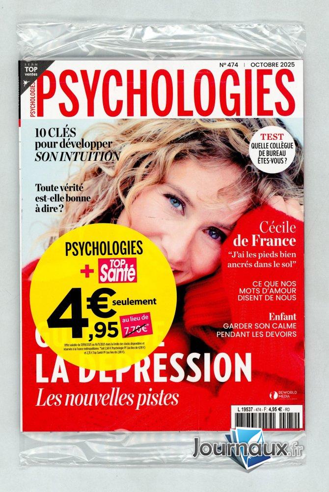 Psychologies poche + top santé  n° 474 2025-09-17