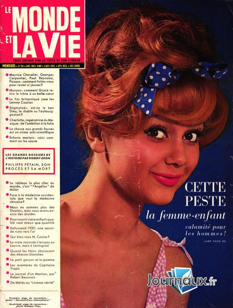 Le monde et la vie - Janvier 1962 - Cette peste la femme-enfant calamité pour les hommes ! n° 104 2025-06-16