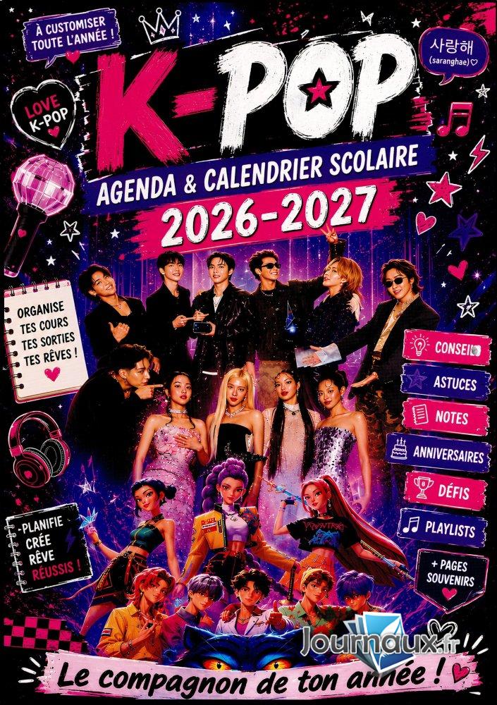 Agenda & calendrier scolaire 2026-2027 K-Pop n° 1 2026-07-22