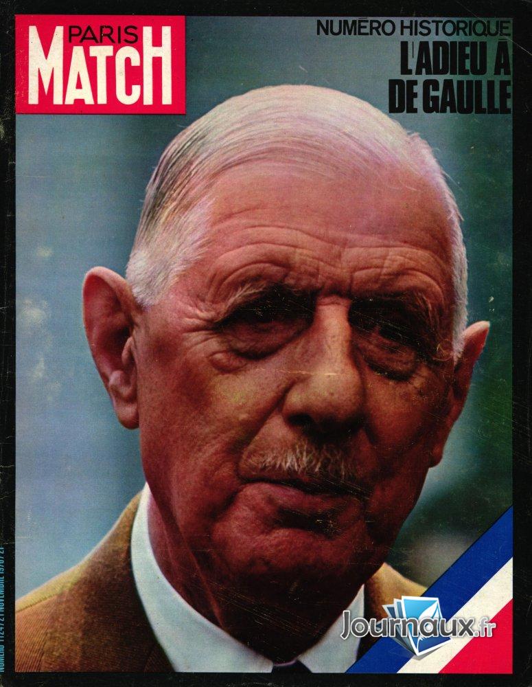 Journaux Fr Paris Match Du 21 11 1970 De Gaulle