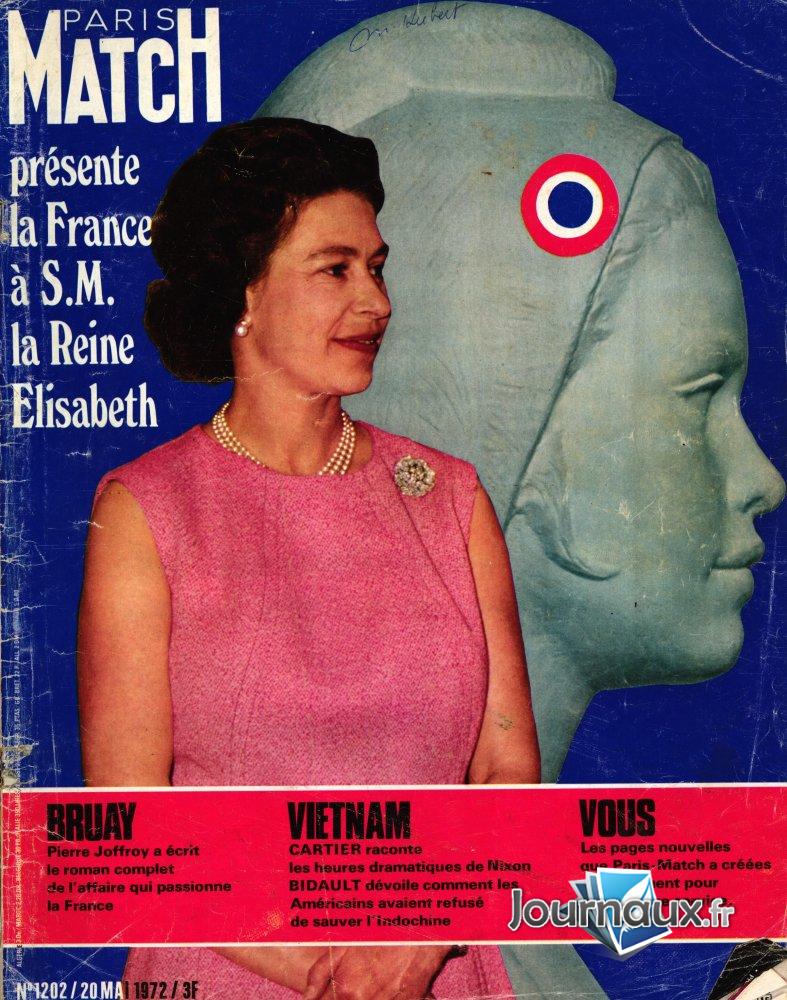 Paris Match du 20 Mai 1972 - Elisabeth II n° 1202 2023-09-15