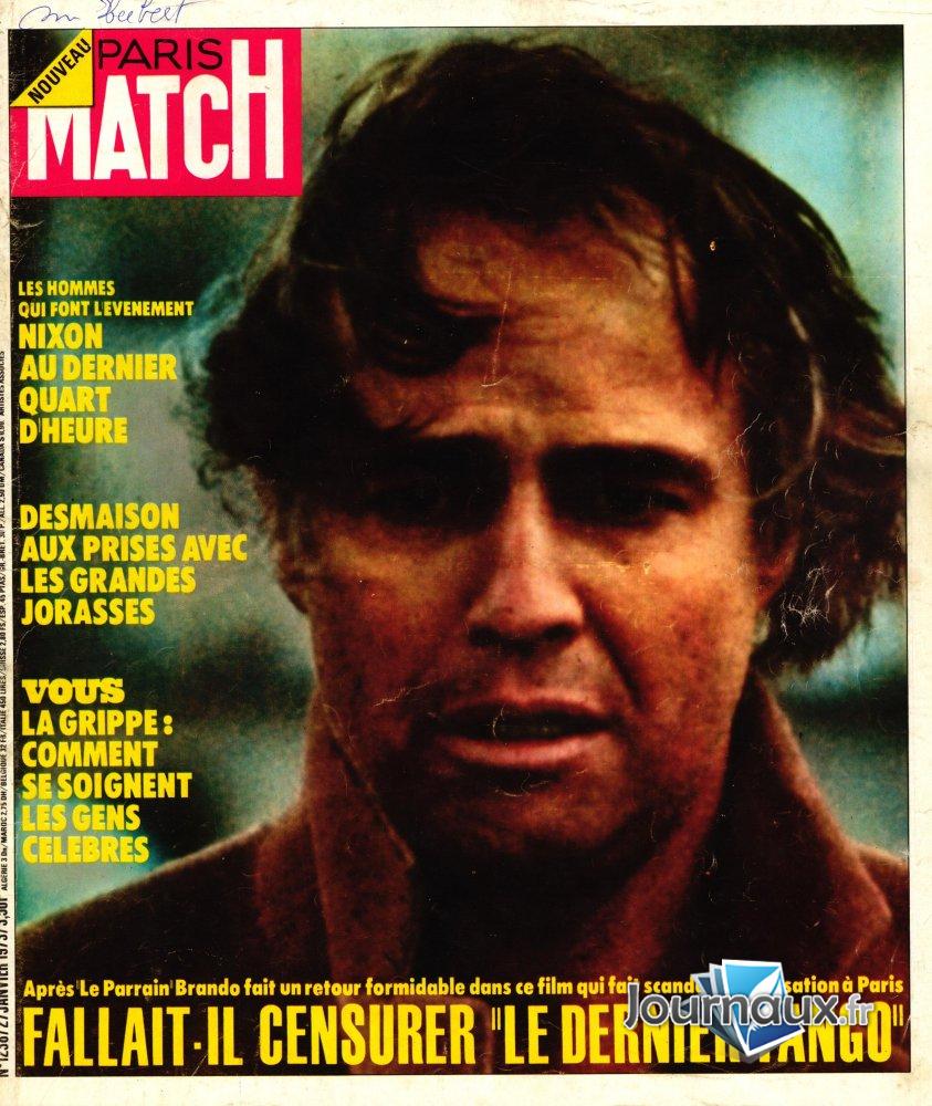 Paris Match du 27 Janvier 1973 Brando  n° 1238 2023-09-15