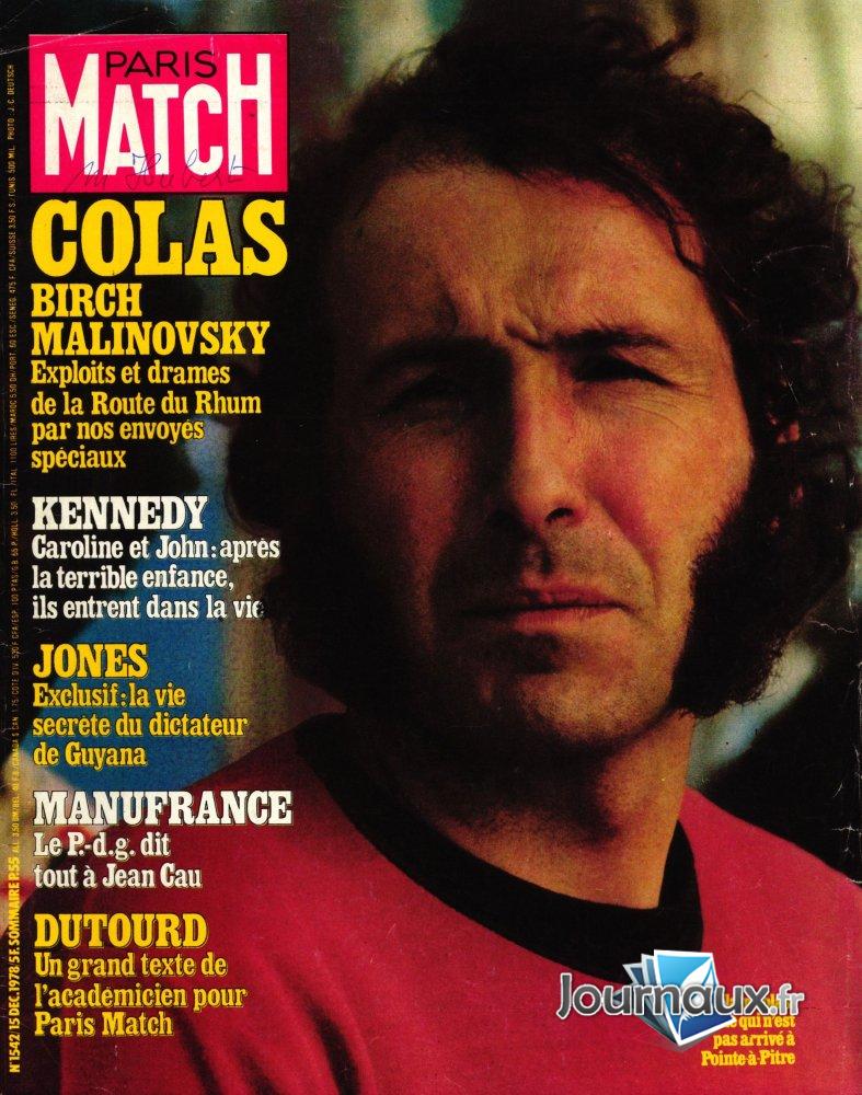 Paris Match du 15 Décembre 1975 - Alain Colas  n° 1542 2023-09-12