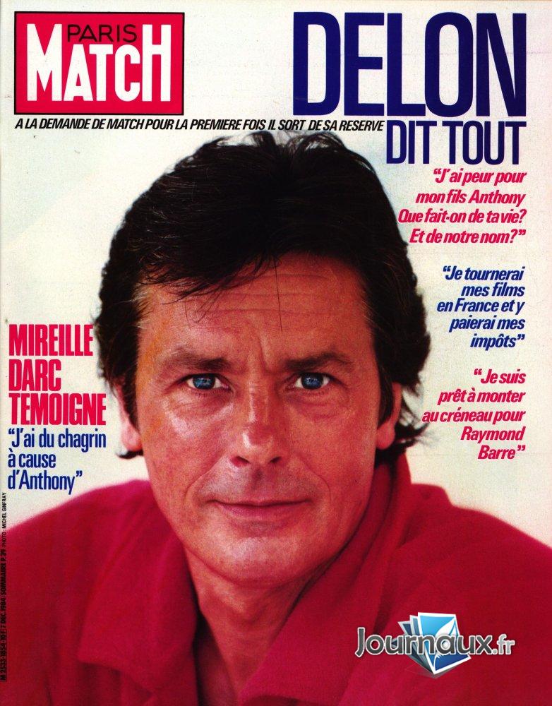 Paris Match du 7 Décembre 1984 Alain Delon n° 1854 2022-08-20