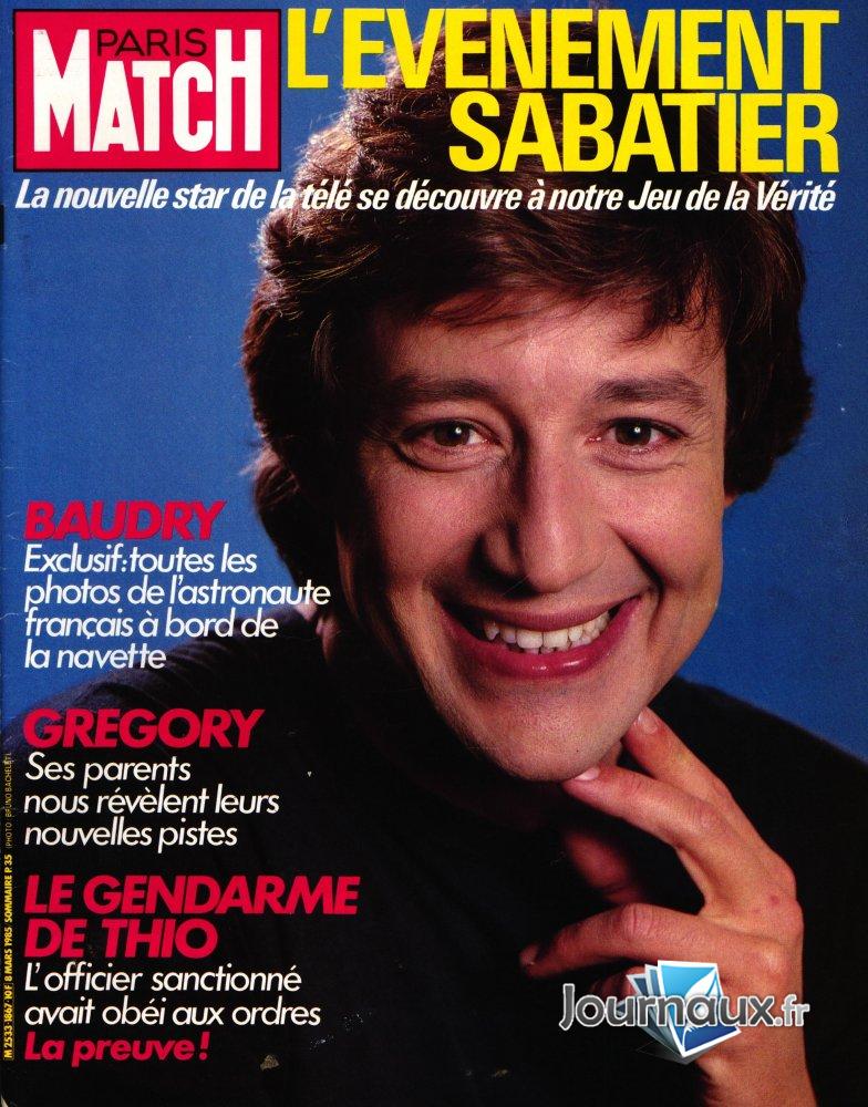 Paris Match du 8 Mars 1985 Sabatier