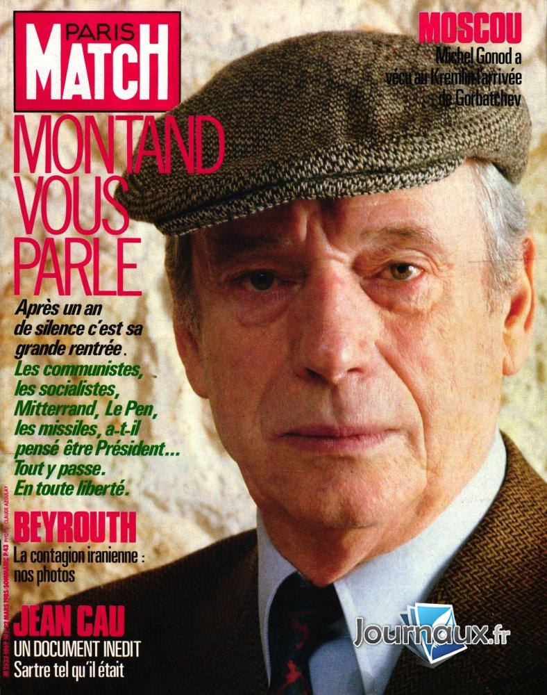 Paris Match du 22 Mars 1985 Yves Montand