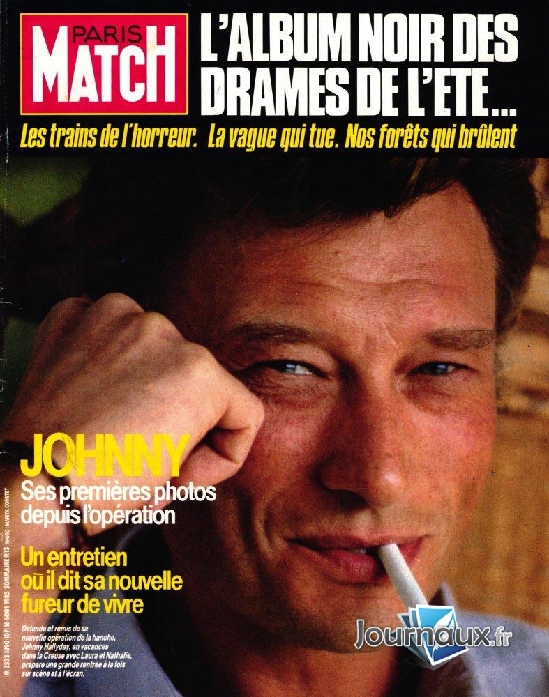 Paris Match du 16 Aout 1985 Hallyday n° 1890 2023-08-04