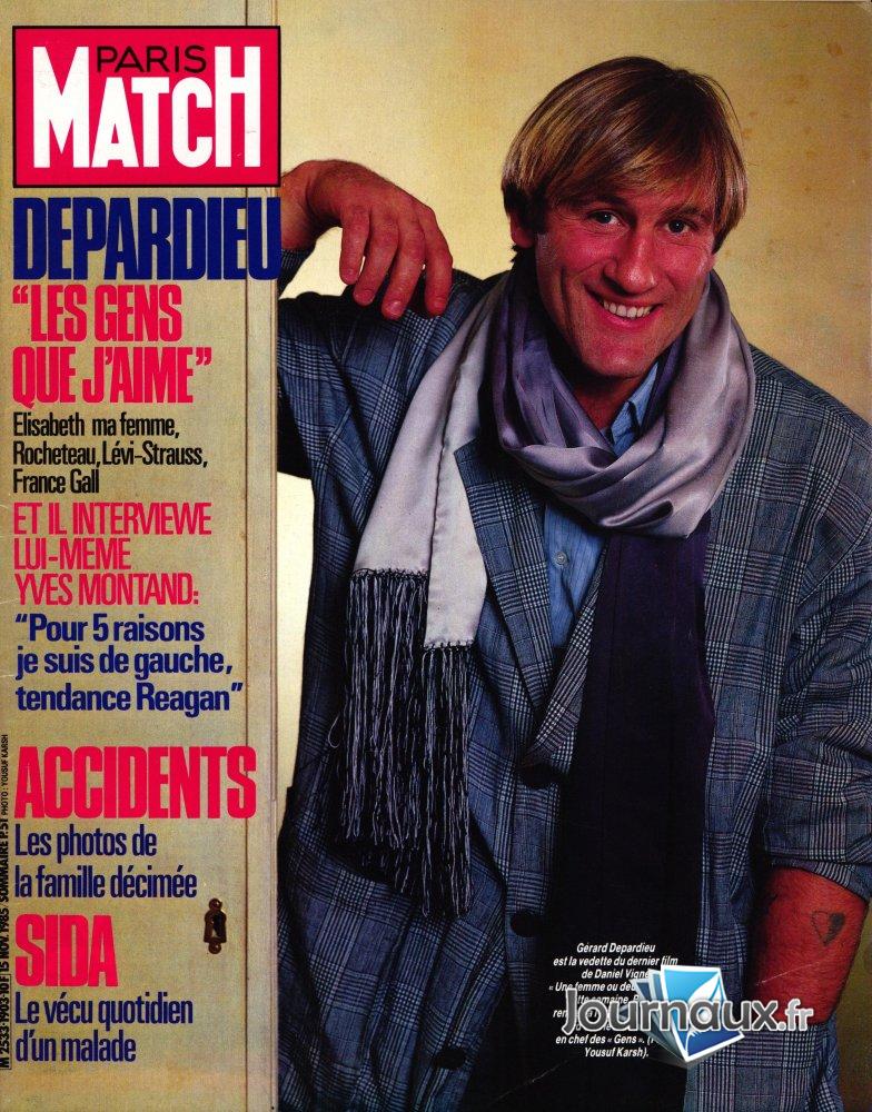 Paris Match du 15 Novembre 1985 Depardieu n° 1903 2022-07-30