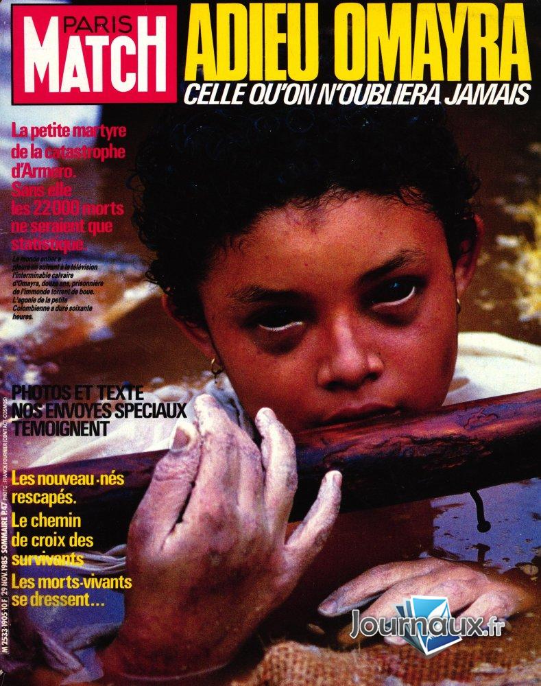 Paris Match du 29 Novembre 1985 Omayra n° 1905 2022-07-30