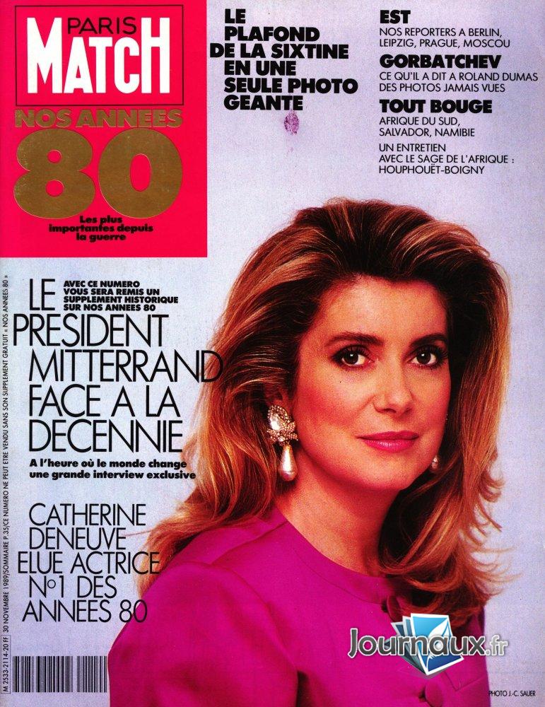 Paris Match du 30 novembre 1989 - Catherine Deneuve élue actrice n°1 des années 80 n° 2114 2025-10-28