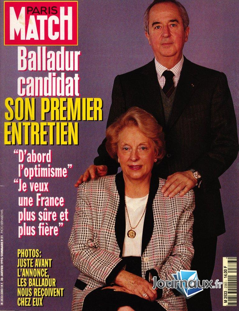 Paris Match du 26 Janvier 1995 Balladur