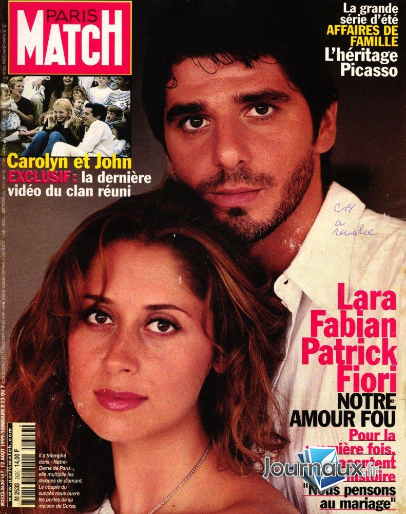 Paris Match du 12 Août 1999  - Lara Fabian & Patrick Fiori n° 2620 2025-08-28