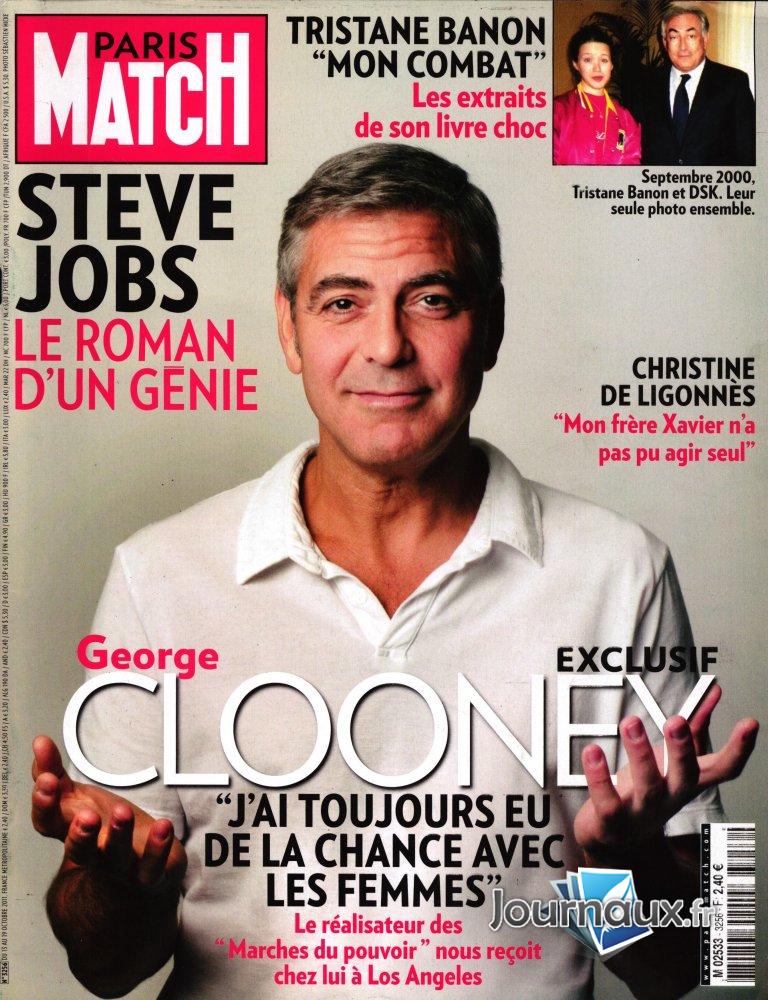 Paris Match du 13 au 19 Octobre 2011 - George Clooney "j'ai toujours eu de la chance avec les femmes"  n° 3256 2024-08-31