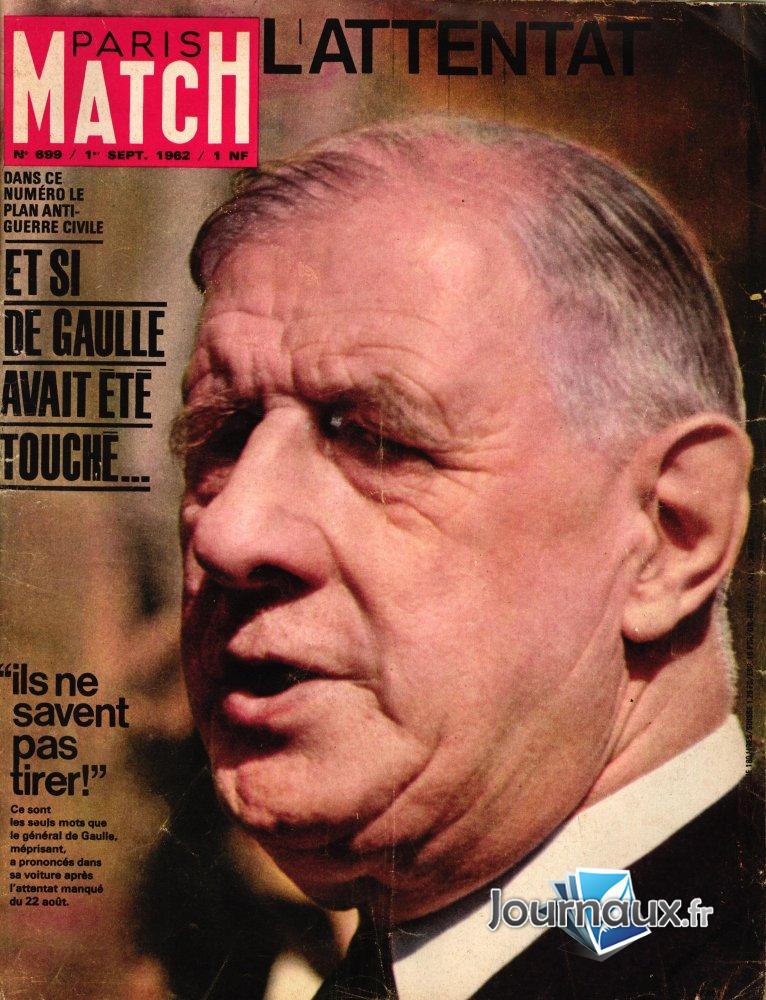 Paris Match du 1 Septembre 1962 - De Gaulle n° 699 2025-03-10