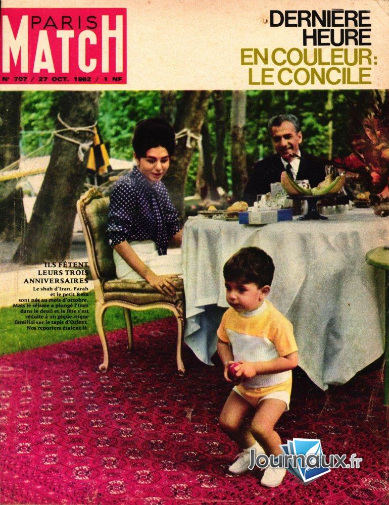 Paris Match du 27 Octobre 1962 - Le shah d'Iran, Farah et le petit Reza n° 707 2025-03-11
