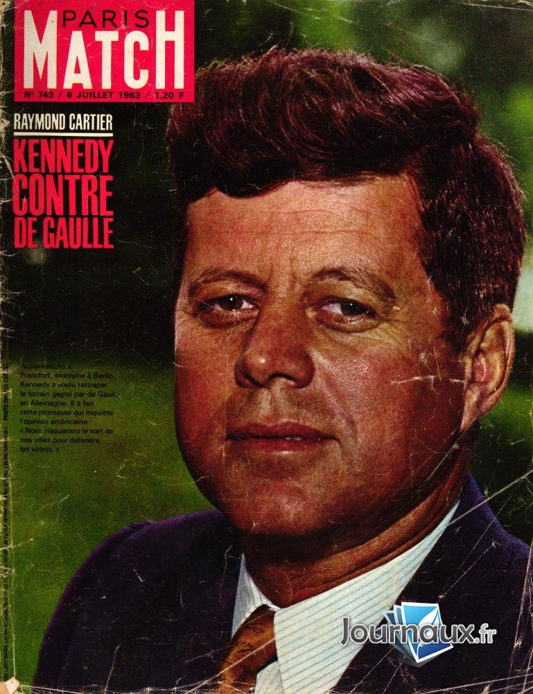 Paris Match du 06 Juillet 1963 - Kennedy De Gaulle n° 743 2023-09-08