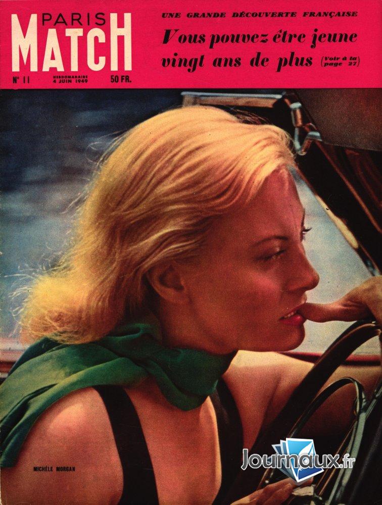Paris Match du 04-06-1949 Michèle Morgan