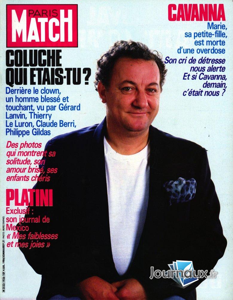Paris Match du 04-07-1986 Coluche
