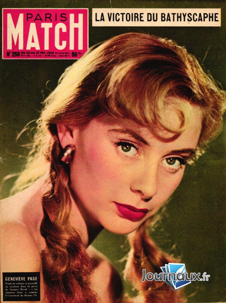 Paris Match du 20-02-1954 Geneviève Page n° 256 2023-06-07