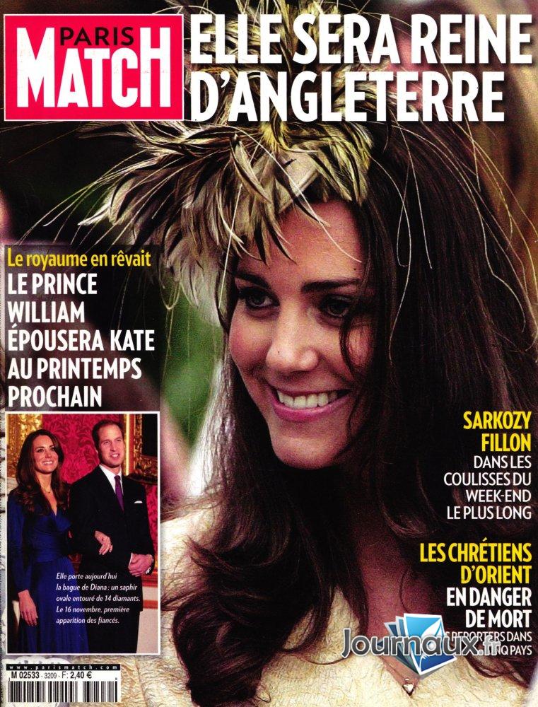 Paris Match du 18 au 24 novembre 2010 Kate Middleton n° 3209 2023-05-23