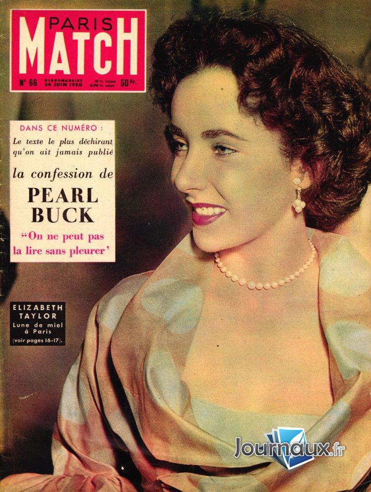 Paris Match du 24-06-1950 Elizabeth Taylor
