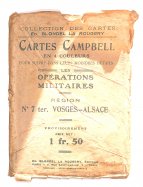 Cartes Cambell en 4 couleurs les opérations militaires région Vosges-Alsace n° 7 2026-10-12