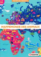 Poster MappeMonde Des Animaux - 4/8 ans