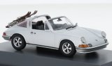 Porsche 911 Targa, argenté, Skiurlaub - 1971