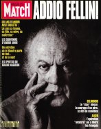Paris Match du 10 novembre 1993 Addio Fellini