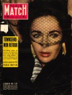 Paris Match du 05-04-1958 Elizabeth Taylor