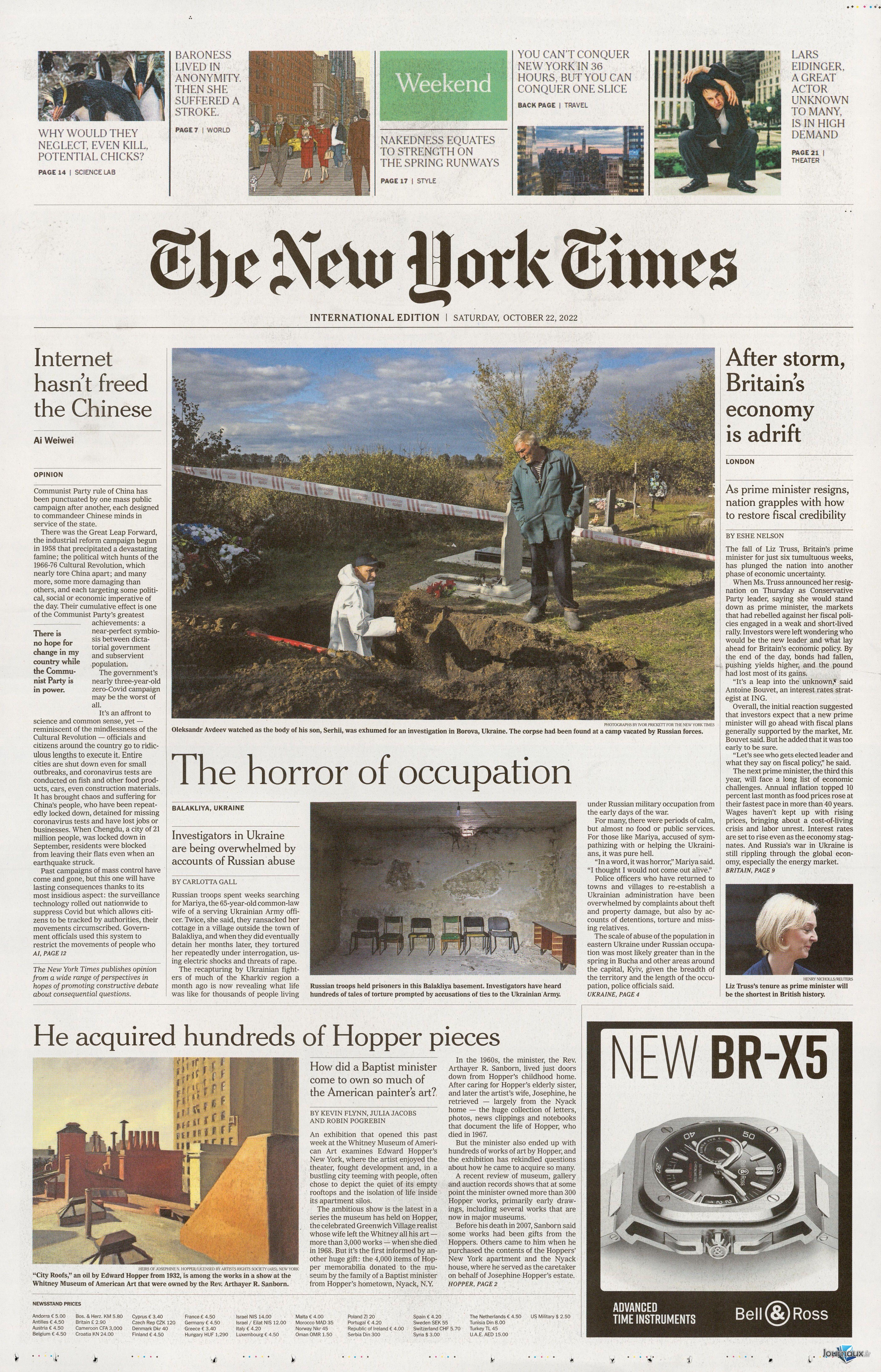 International New York Times - 22 Octobre 2025 n° 1022 2025-10-22